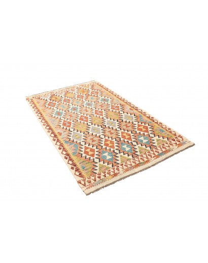 Tappeto Kilim Afghanistan giallo azzurro 120x195