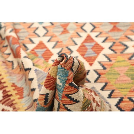 Tappeto Kilim Afghanistan giallo azzurro 120x195
