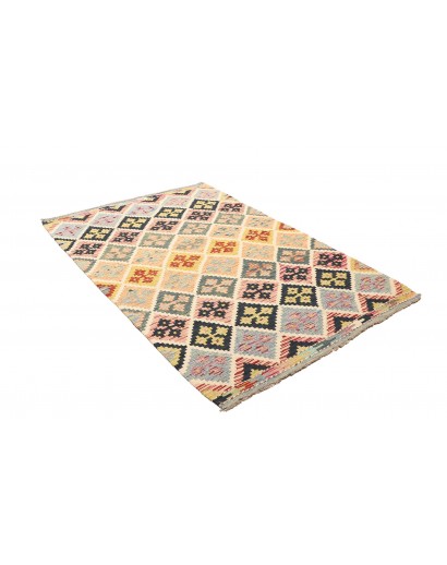 Tappeto Kilim Afghanistan bianco grigio 122x191