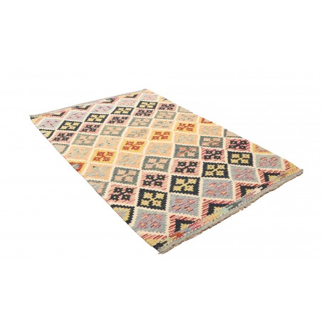Tappeto Kilim Afghanistan bianco grigio 122x191