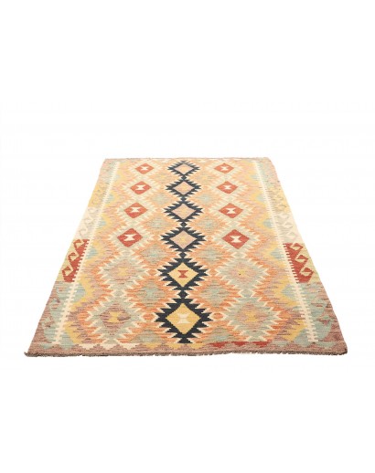 Tappeto Kilim Afghanistan giallo arancione 118x190