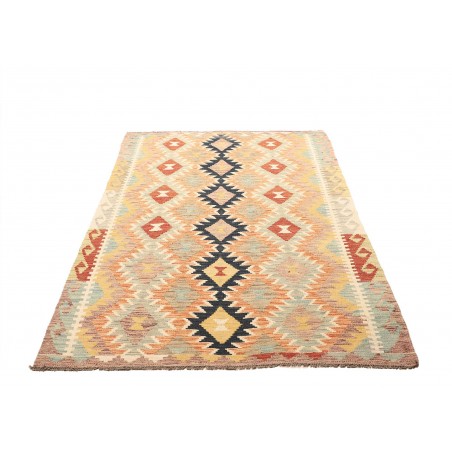 Tappeto Kilim Afghanistan giallo arancione 118x190