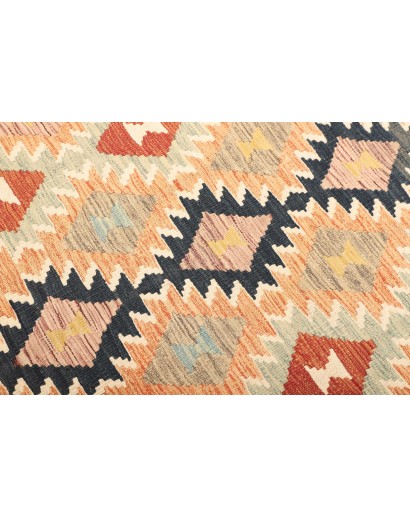Tappeto Kilim Afghanistan giallo arancione 118x190