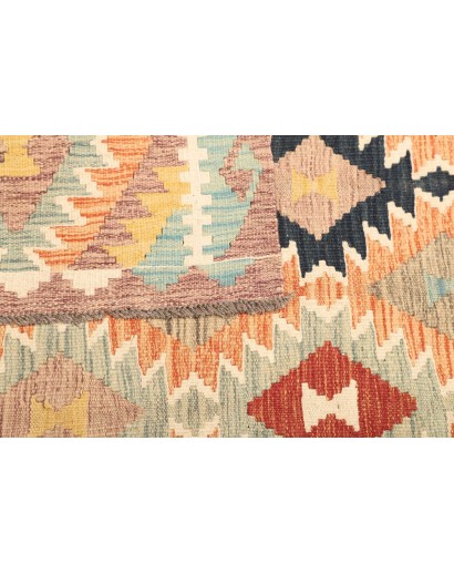 Tappeto Kilim Afghanistan giallo arancione 118x190