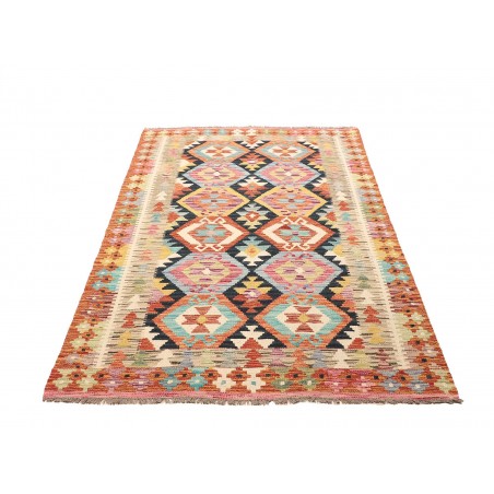 Tappeto Kilim Afghanistan giallo grigio 120x186