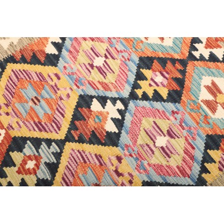 Tappeto Kilim Afghanistan giallo grigio 120x186