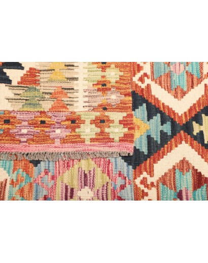 Tappeto Kilim Afghanistan giallo grigio 120x186