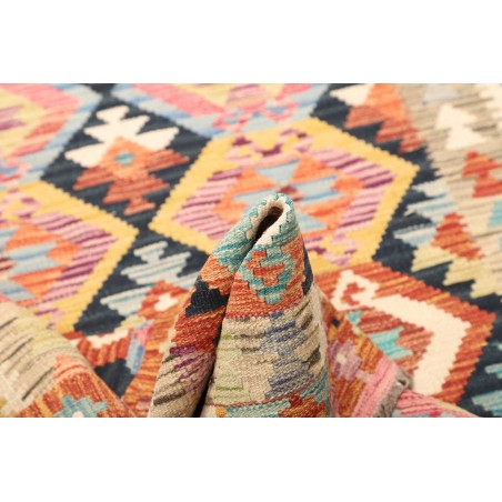 Tappeto Kilim Afghanistan giallo grigio 120x186
