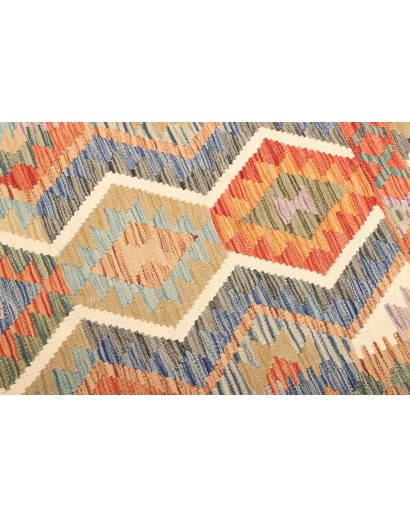 Tappeto Kilim Afghanistan marrone rosso 126x182