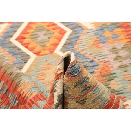 Tappeto Kilim Afghanistan marrone rosso 126x182