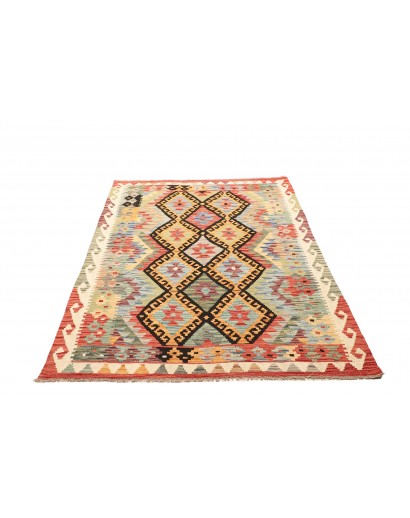 Tappeto Kilim Afghanistan marrone grigio 121x176