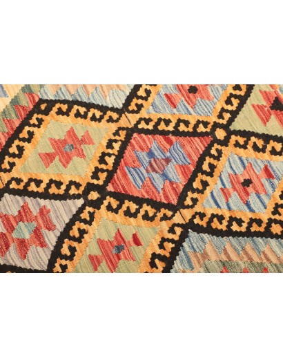 Tappeto Kilim Afghanistan marrone grigio 121x176