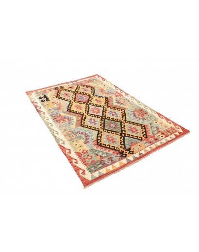 Tappeto Kilim Afghanistan marrone grigio 121x176