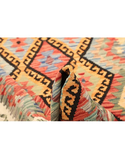 Tappeto Kilim Afghanistan marrone grigio 121x176