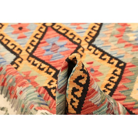 Tappeto Kilim Afghanistan marrone grigio 121x176