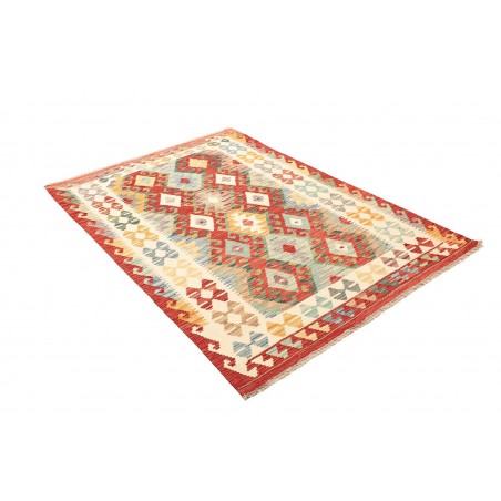 Tappeto Kilim Afghanistan giallo rosso 126x178