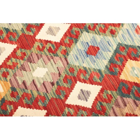 Tappeto Kilim Afghanistan giallo rosso 126x178