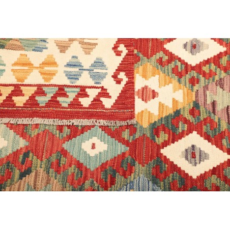 Tappeto Kilim Afghanistan giallo rosso 126x178
