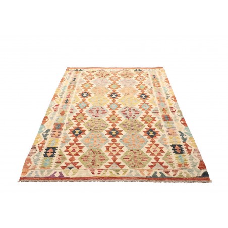 Tappeto Kilim Afghanistan giallo rosso 128x190