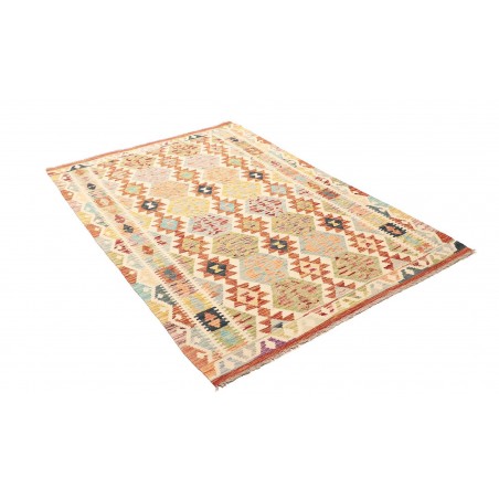 Tappeto Kilim Afghanistan giallo rosso 128x190