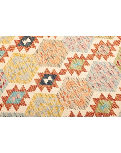 Tappeto Kilim Afghanistan giallo rosso 128x190