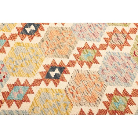 Tappeto Kilim Afghanistan giallo rosso 128x190