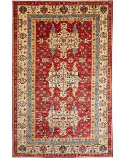 Tappeto Kazak Fine Pakistan rosso grigio 170x264
