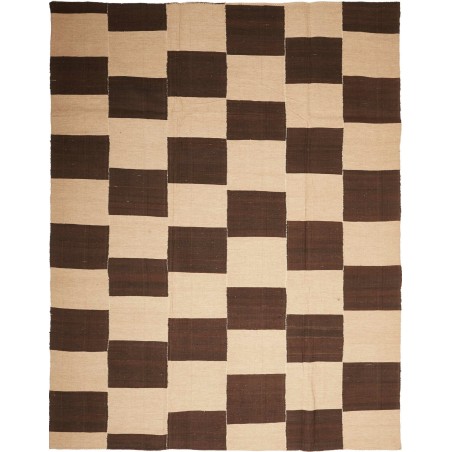 Tappeto Kilim Kavir Persia marrone verde 222x285