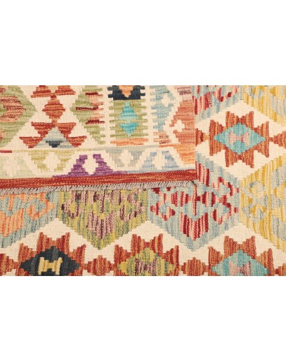 Tappeto Kilim Afghanistan giallo rosso 128x190