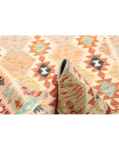 Tappeto Kilim Afghanistan giallo rosso 128x190