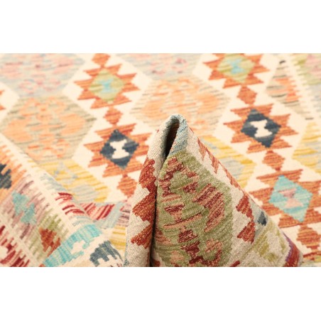 Tappeto Kilim Afghanistan giallo rosso 128x190