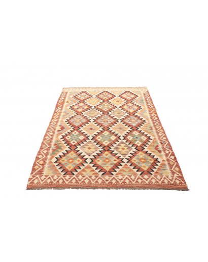 Tappeto Kilim Afghanistan giallo arancione 120x188