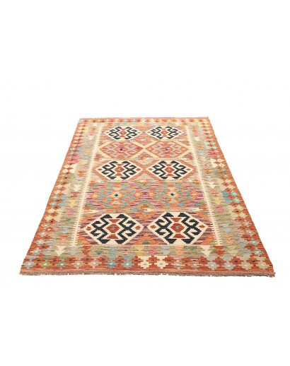 Tappeto Kilim Afghanistan giallo grigio 120x186
