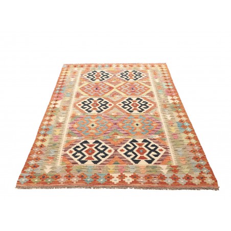 Tappeto Kilim Afghanistan giallo grigio 120x186