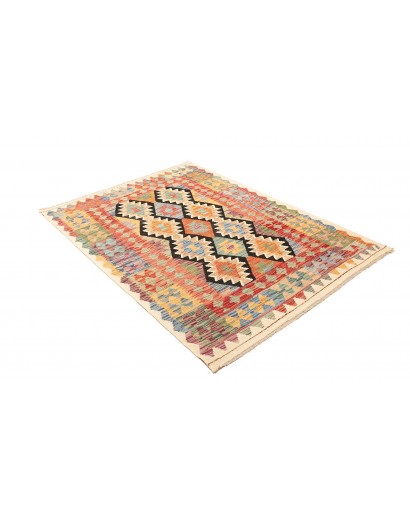 Tappeto Kilim Afghanistan marrone arancione 129x176