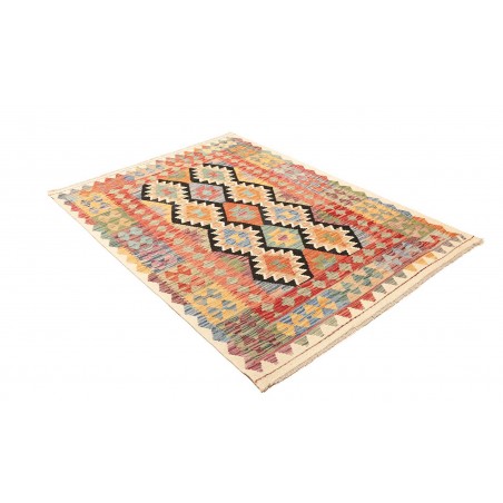 Tappeto Kilim Afghanistan marrone arancione 129x176