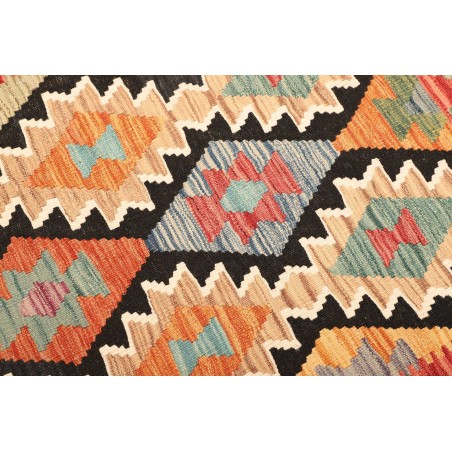 Tappeto Kilim Afghanistan marrone arancione 129x176