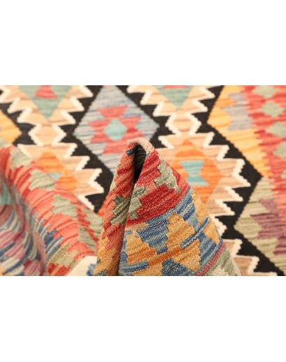 Tappeto Kilim Afghanistan marrone arancione 129x176