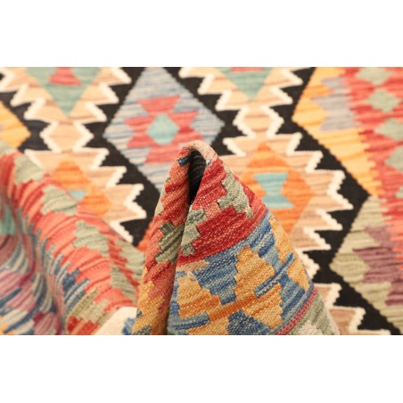 Tappeto Kilim Afghanistan marrone arancione 129x176