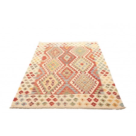Tappeto Kilim Afghanistan giallo rosso 129x186