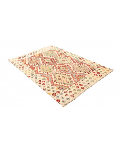 Tappeto Kilim Afghanistan giallo rosso 129x186