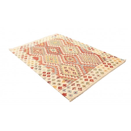 Tappeto Kilim Afghanistan giallo rosso 129x186