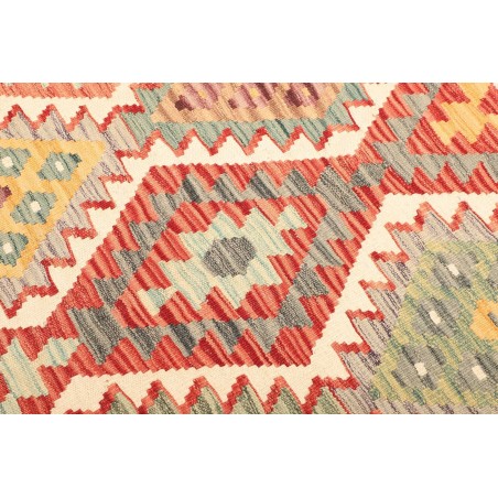 Tappeto Kilim Afghanistan giallo rosso 129x186
