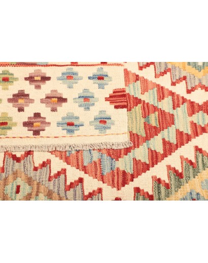 Tappeto Kilim Afghanistan giallo rosso 129x186