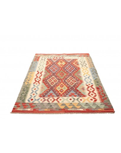 Tappeto Kilim Afghanistan marrone arancione 127x175