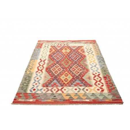 Tappeto Kilim Afghanistan marrone arancione 127x175