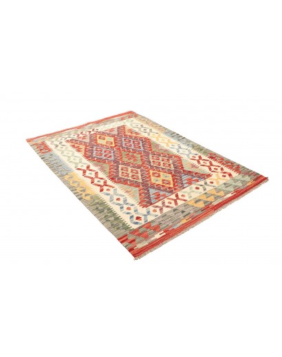 Tappeto Kilim Afghanistan marrone arancione 127x175