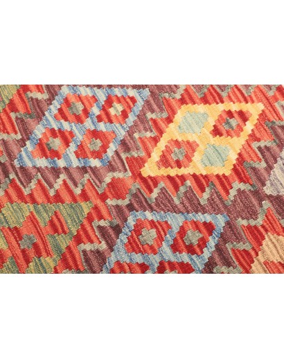 Tappeto Kilim Afghanistan marrone arancione 127x175