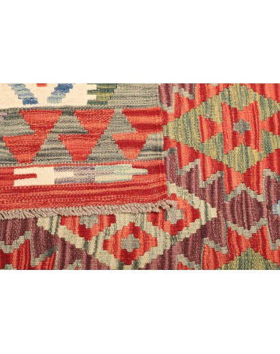 Tappeto Kilim Afghanistan marrone arancione 127x175