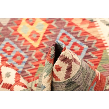 Tappeto Kilim Afghanistan marrone arancione 127x175